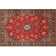 thumbnail image 1 of Ahgly Company Indoor Rectangle Traditional Dark Almond Brown Persian Area Rugs, 7' x 9', 1 of 1