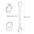thumbnail image 2 of Unique Bargains 22mm 6-Point Thin Combination Wrench Double Ended Box and Open End Chrome Plated Steel, Silver 2Pcs, 2 of 7