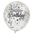 thumbnail image 1 of Glittering Birthday Clear Latex Balloons with Confetti 12", 1 of 2
