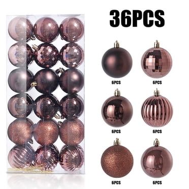 Pisexur 36PCS Christmas Ball Ornaments, Christmas Tree Decorations Set Shatterproof Christmas Balls Ornaments for Wedding Holiday Christmas Decorations