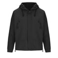 thumbnail image 3 of KIHOUT Men's Waterproof Shell Jacket Windbreaker Hooded Solid Color Rain Coat for Outdoor Hiking Climbing Traveling, 3 of 5