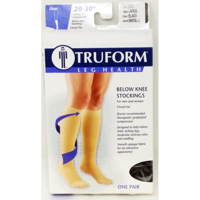 Airway Surgical Truform Compression Stockings Below Knee Closed Toe Unisex 20-30 mmHg