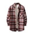 thumbnail image 1 of TIMIFIS Men's Plaid Shirts Button Down Regular Fit Long Sleeve Plaid Casual Shirts-RedFall s, 1 of 1