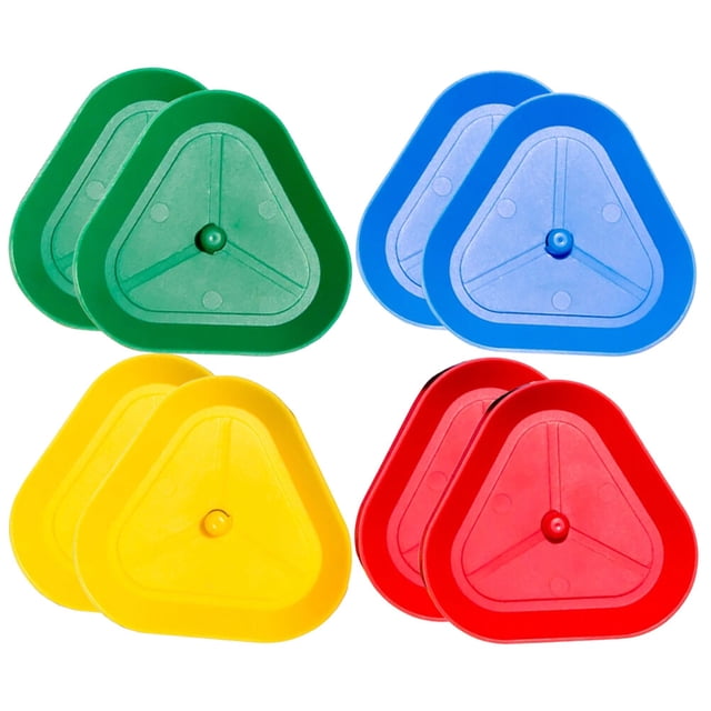 SHISUYAN HandsFree Playing Card Holder with Premium ABS Material for Storage Assorted Color 8Pcs Triangle Poker Stands