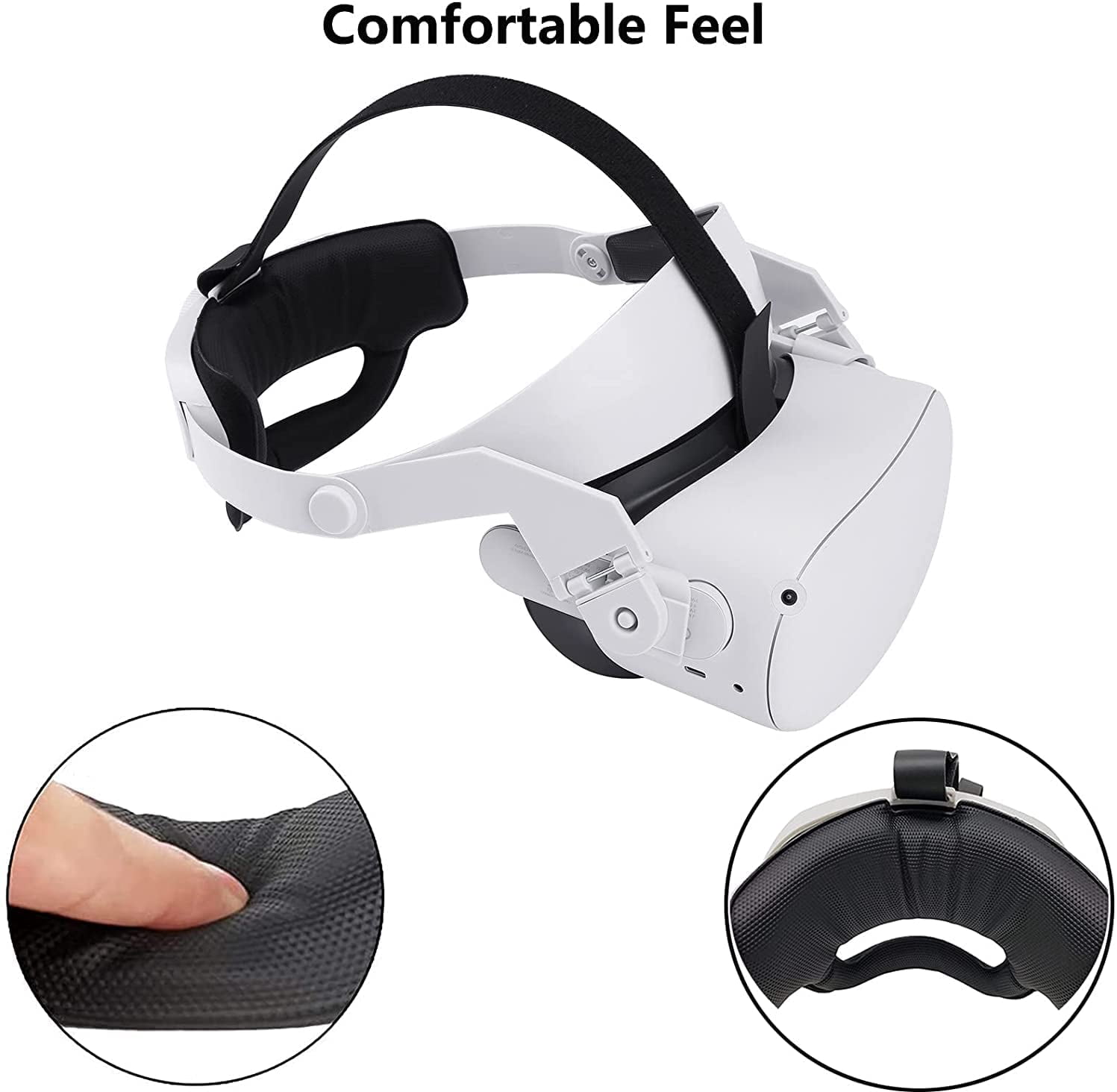 Elite Strap for Quest 2, Replacement for Quest 2 Elite Strap Accessories for Enhanced Support and Comfort in VR, Suitable for Children and Adults(Headset Not Included)
