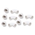 thumbnail image 1 of Unique Bargains 10 Pcs Adaptateur de Raccord de Tuyau PVC-U de Type Coude à 90 Degrés de 25 mm de Diamètre Blanc, 1 of 1