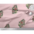 thumbnail image 2 of Soimoi Rayon Fabric Leaves & Floral Block Print Fabric by The Yard 42 Inch Wide, 2 of 3