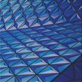 thumbnail image 1 of Ahgly Tapis d'Intérieur Carré à Motifs Bleus, 9 Pieds Carré, 1 of 6