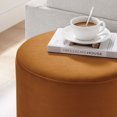 thumbnail image 3 of Modway Tilden 16" Round Performance Velvet Upholstered Ottoman Patio Furniture, 3 of 8