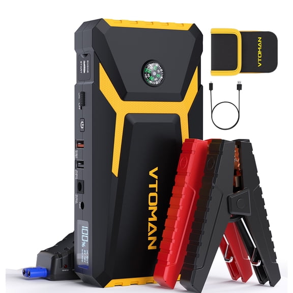 VTOMAN V8 Pro 3000A Démarreur de Voiture, Amplificateur de Batterie Portable pour Véhicule 12V (8.5L Essence/6.5L Diesel), Boîte de Démarrage 55.5Wh avec Lumière LED à 3 Modes
