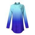 thumbnail image 4 of FAIWAD Women's Turtleneck Long Sleeve Tops Basic Layering Irregular U Hem Soft Underwear Tunic Tops, 4 of 4