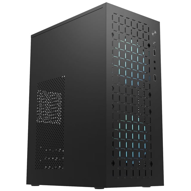 matx case,itx case,High Airflow Micro ATX PC Case, Support MATX, Mini-ITX, Micro ATX case Slim with USB3.0x1 I/O Port, Black Without Fans