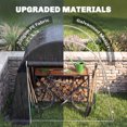 thumbnail image 4 of Outsunny 8' x 4' Portable Shed, Waterproof Outdoor Storage Shed Bike Tent, 4 of 10