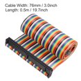 thumbnail image 4 of Unique Bargains IDC Rainbow Wire Flat Ribbon Cable 60P D-type FC/FC Connector 2.54mm Pitch 0.5m Length, 4 of 5