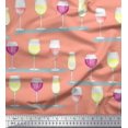 thumbnail image 1 of Soimoi Toile de Coton Barre de Verre de Vin Tissu Imprimé 1 Yard 42 Inch Wide, 1 of 3