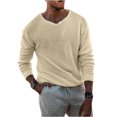 thumbnail image 1 of Faithtur Pull-Over à Manches Longues Col Rond Couleur Unie pour Hommes Printemps Automne, 1 of 2