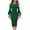 Green, variant on Lovzfmll Fashion Women Round Neck Long Sleeve Bandage High Waist Shirt Dress Navy, XL