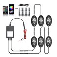 thumbnail image 2 of Cagogo RGB Chassis Lights, Bluetooth Wireless Remote Control Off-Road Vehicle Atmosphere Lighting Kit, Waterproof IP68 Durable ABS Plastic LED Underglow Lights, Six Light Trailer for Truck SUV ATV, 2 of 9