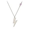 thumbnail image 1 of Lightning Bolt Charm Necklace with Gemstone, 1 of 6
