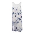 thumbnail image 1 of Birdeem Womens Spring/Summer Round Neck Lace Patchwork Printed Loose Sleeveless Dress, 1 of 3