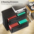 thumbnail image 4 of HOMCOM Lateral File Cabinet with 2 Drawers, Farmhouse Filing Cabinet, Black, 4 of 10