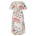 thumbnail image 4 of Robe Mode Femme Décontractée Aguichant Col Rond Imprimée Été Manches Courtes Poches Robe Robes d'Église pour Femmes 2023 Élégante en Liquidation, 4 of 5
