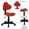 thumbnail image 2 of Chaise de bureau ergonomique pivotante en tissu rouge, 2 of 9