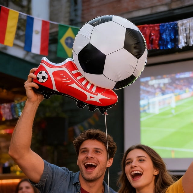 EGNMCR Home Decor, Room Decor, Wall Decor Soccer-themed Balloons And Soccer Shoe-shaped Inflatable Models And Soccer Party Decorations And Sports Meet Photo Props Plastics balloons