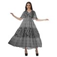 thumbnail image 4 of Moomaya Robe d'Été en Coton Slub Imprimée pour Femmes Grande Taille Robes pour Dames, 4 of 4
