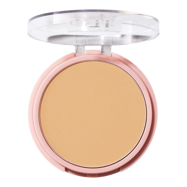 e.l.f. Cosmetics Halo Glow Filtre en Poudre en un compact Rose Rond avec Couvercle Transparent, Montrant beige Pâle Poudre Compacte ultra-fine Qui Offre de la Lumière, une Couvrance Modulable, Estompe les pores, Réduit la Brillance et Est Résistante aux Plis pour une Fixation Maquillage Longue Tenue et Rafraîchissante.