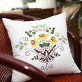 thumbnail image 3 of DIY Embroidery Pillow Covers Cushion Cover Floral Pattern Fabric Pillow Case white1, 3 of 9
