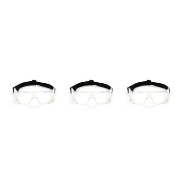 yingyy Men Goggle Anti-fog Protective Glasses Soccer  for Lacrosse Eyeglass PC Frame Adjustable Elastic Strap Eyewear Sport Gear Transparent 3Set