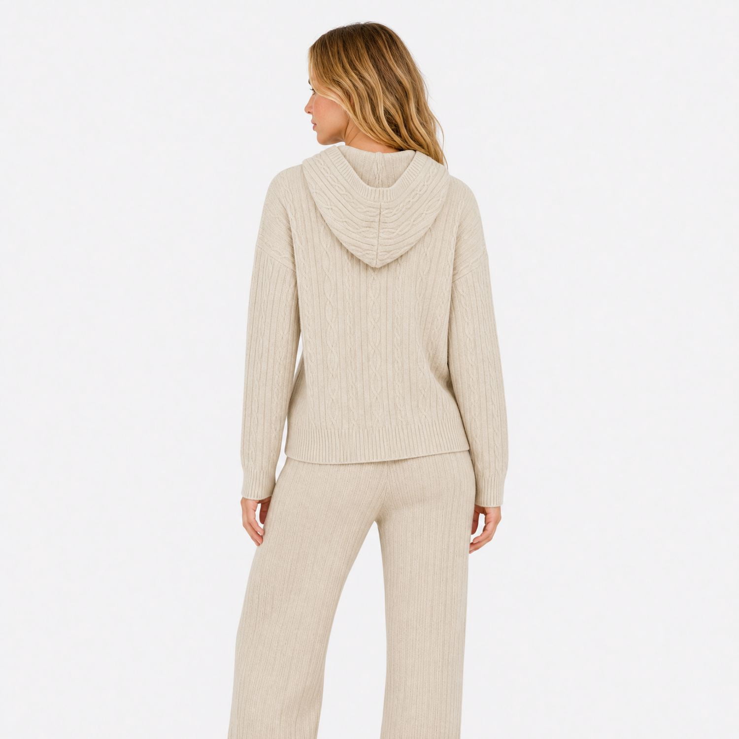 Devoted, Cable Hooded Sweater