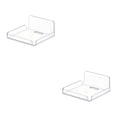 thumbnail image 1 of ZLight Contemporary Storage Holder for Living Room Floating Stand Shelf for Organization Shelves Clear Style A 2Set, 1 of 6