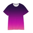 thumbnail image 4 of Timegard Hauts Grande Taille pour Femmes Couleur Dégradée Manches Courtes Col Rond T-Shirts Tunique Décontractée Tendance Blouses, 4 of 7