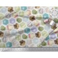 thumbnail image 2 of Soimoi Polyester Crepe Fabric Geometric & Leaves Patchwork Decor Fabric Printed Yard 42 Inch Wide, 2 of 3