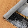 thumbnail image 4 of JML Area Rug 3'x5' Concerto Rustic Non-Slip Indoor Carpet Black & Gold & Grey Foldable Rugs for Living Room Bedroom Office Home Decor, 4 of 5