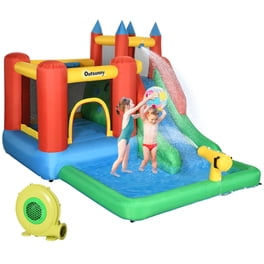 Costway - Château gonflable avec toboggan aquatique - 4 enfants 4-12