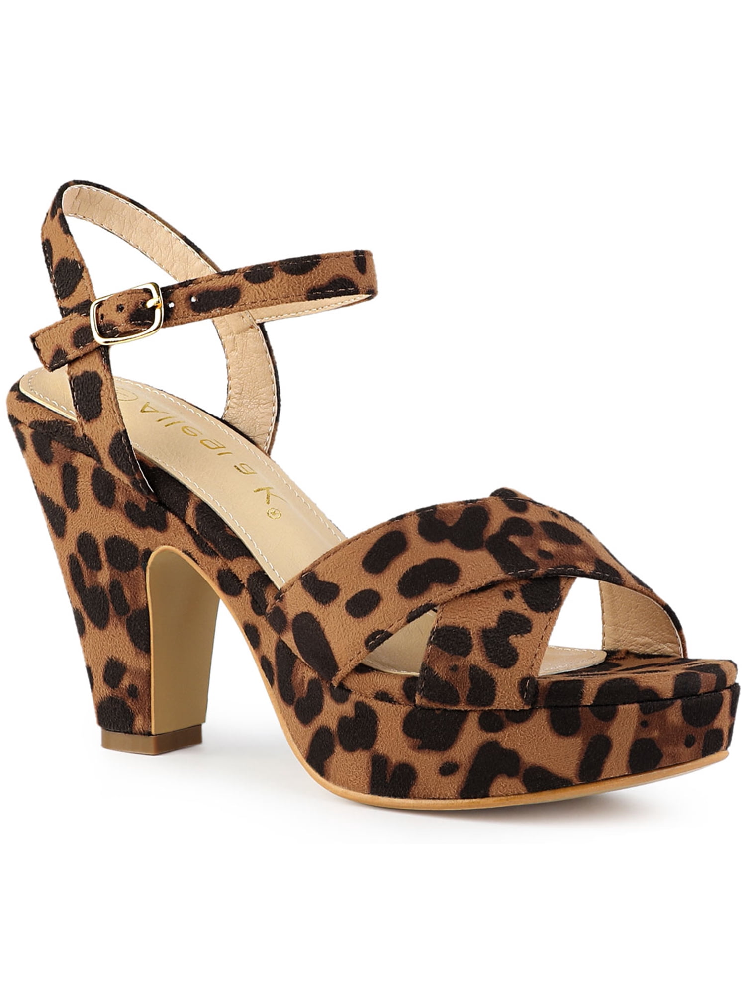 BLISSFUL STEP Sandales Slingback à Plateforme à Talon Épais à Bride pour Femmes