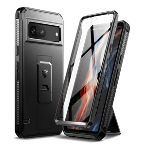 Dexnor Etui complet pour Google Pixel 7, [Construit dans le protecteur d'écran et Kickstand] Protection militaire de qualité lourde Protection antichoc pour Google Pixel 7 (Noir)
