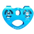 thumbnail image 3 of facefd Zip Line Trolley Double Pulleys Hanging Device Caving Tool Rope Fixator 25KN Tandem Wheels Climbing Pulley for Outdoor Use Black Blue, 3 of 6