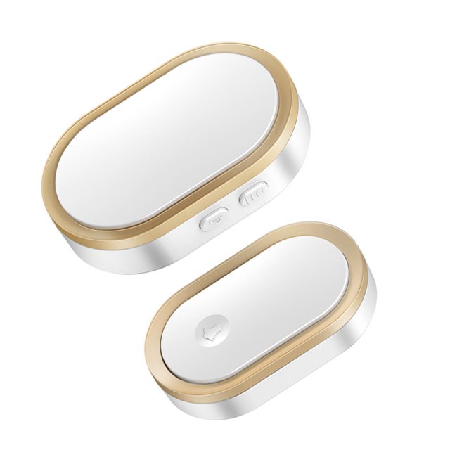 tredstone Wireless Doorbell 4 Volume Adjustable Indicator Light Mute Door Bell Chimes Home Office Punch Free Safety for US Plug