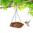 thumbnail image 3 of Hanging Bird Feeder,Bird Feeders for Outside Hanging Hanging Bird Feeder Bird Feeder Hanging for Garden Yard Outside Hanging Bird Feeder Tray - Metal Mesh Platform Feeders for Birds, 3 of 5