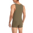 thumbnail image 5 of EOYWHK Mens Jumpsuits Athletic Compression Gym Workout Bodysuit Slim Fit Tank Seamless Stretch Relaxed Fit Undershirts Overalls, 5 of 5