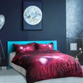 thumbnail image 3 of Unique Bargains 3D Galaxy Printed Duvet Cover Set Star Sky Cosmos Night Pattern Bedding Quilt (No Insert) Red Queen Size, 3 of 9