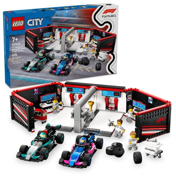 LEGO City Formula 1 Le garage de F1® et les voitures Mercedes-AMG et Alpine 60444 Ensemble de construction (678 pièces)