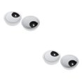 thumbnail image 3 of Thinsony 2Pcs 60mm Computer Desk Table Grommet Cover Port Wire Cable Hole Silver 2Set, 3 of 6