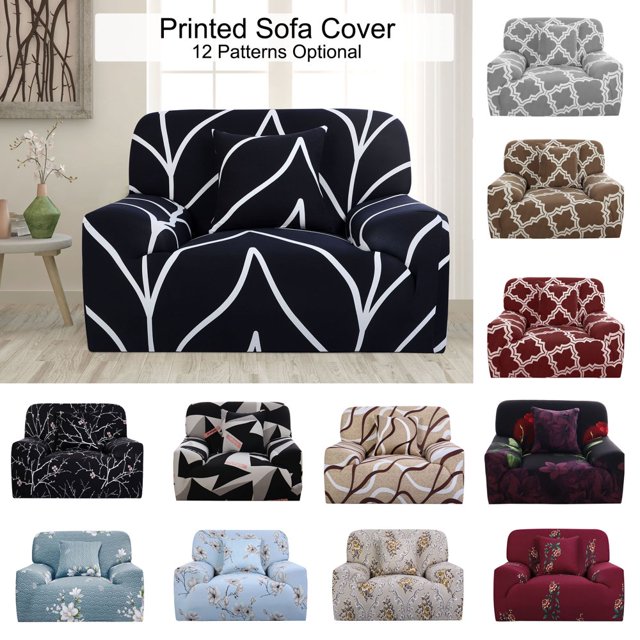 CHOK Housse de Sofa Extensible en Spandex pour Causeuse Fleur Rouge Moyen