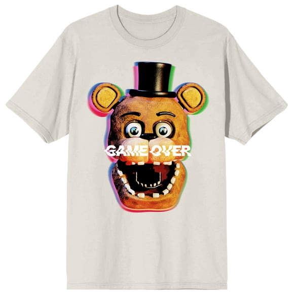 Five Nights at Freddy's "Game Over" Freddy Fazbear Adult Sand Short Sleeve Tee-XL
