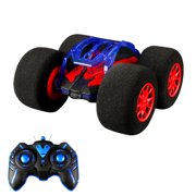 SIYTUAU Rc Remote Control Car Sponge Wheel 360 Rotation Stunt Tumbling Toy For Boys Girls Red Plastic 28X17X10Cm 11X6.7X3.9 Inches 2RE